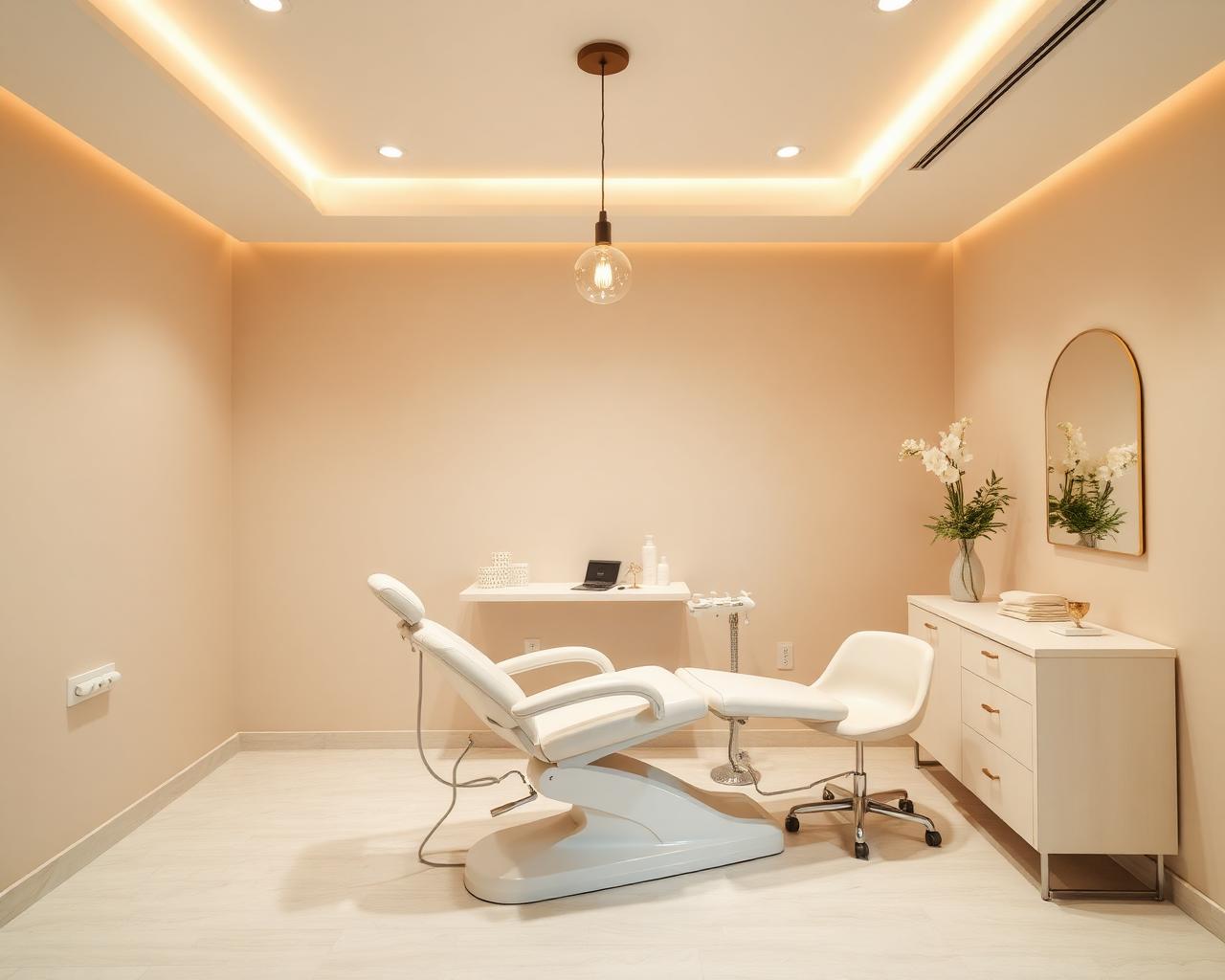 Modern med spa treatment room