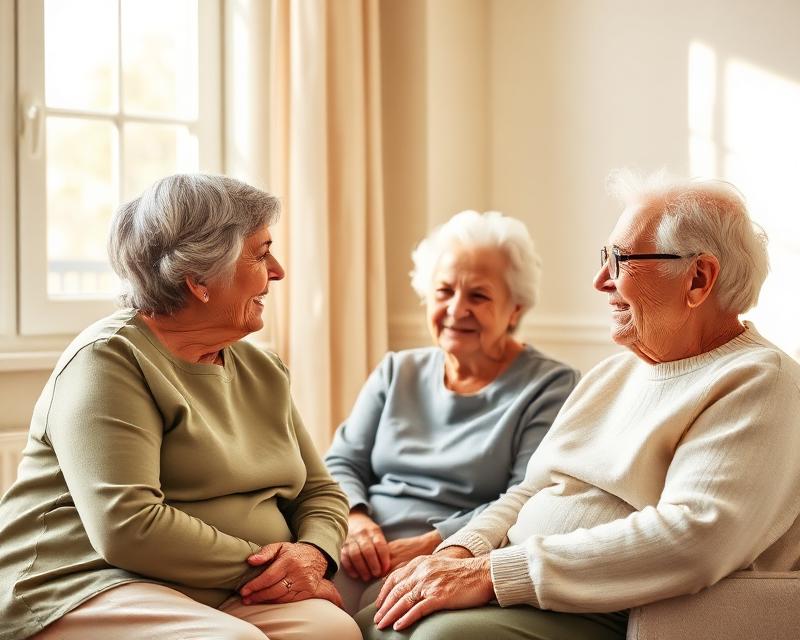 Elderly patients with a nurse